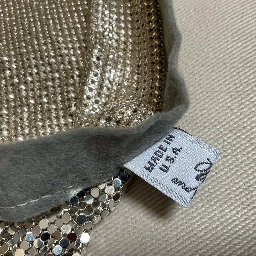 Whiting & Davis Liquid Metal Silver Mesh Halter Top Vintage USA - Picture 6 of 12